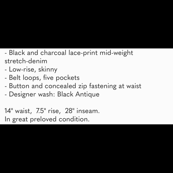 Current Elliot The Ankle Skinny Lace Print Jeans - Picture 7 of 7